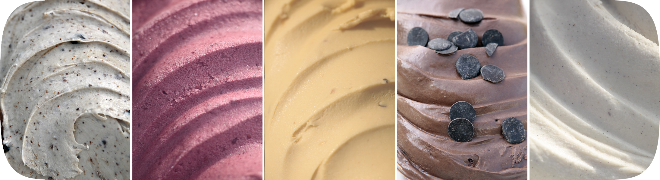 distintos sabores distintos sabores de helados artesanales